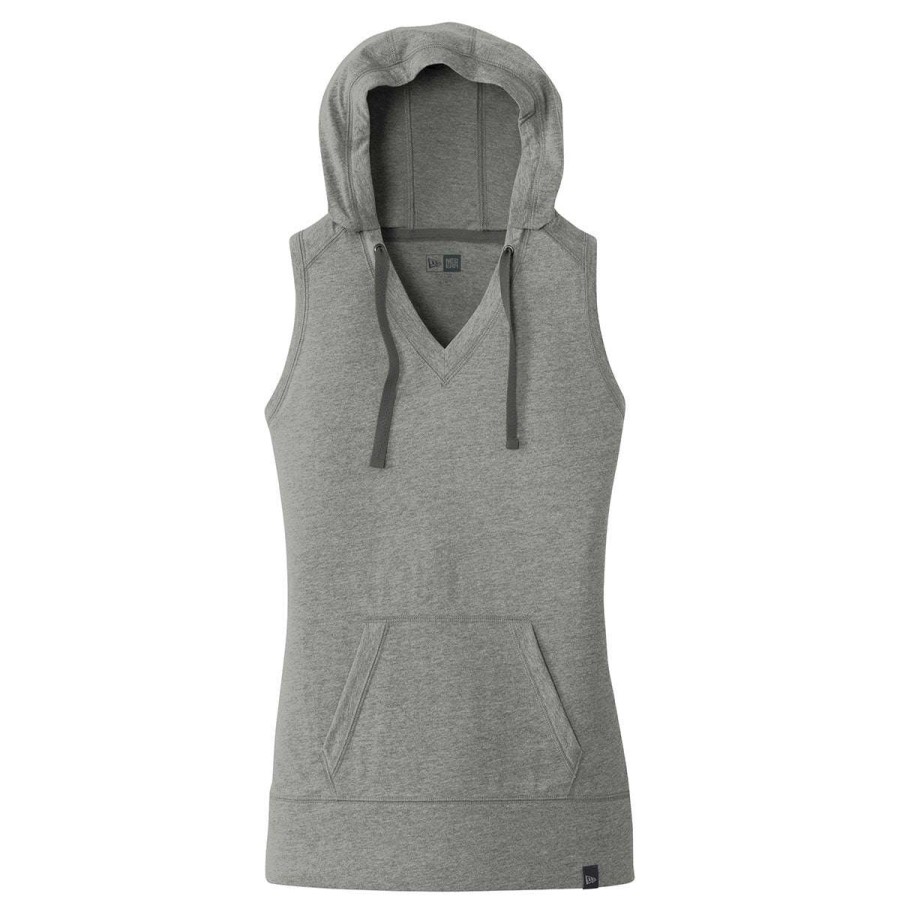 * New Era Women'S Shadow Grey Heather Heritage Blend Hoodie Tank | Sweatshirts