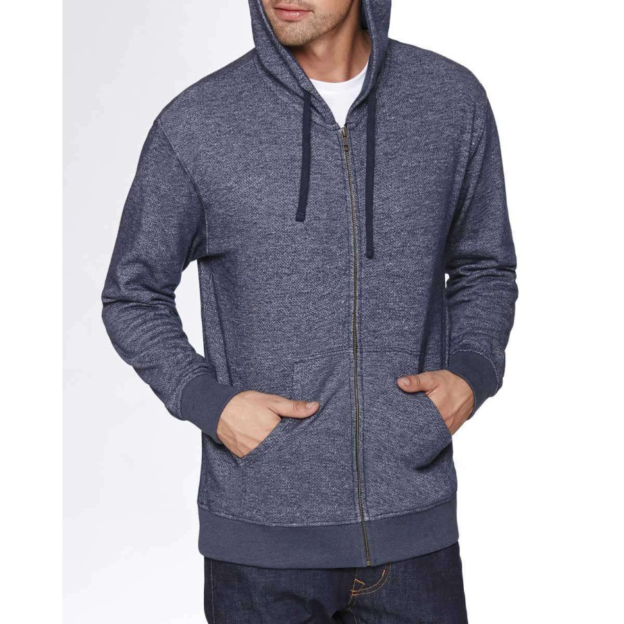 * Next Level Uni Midnight Navy Denim Fleece Full-Zip Hoodie | Full Zips