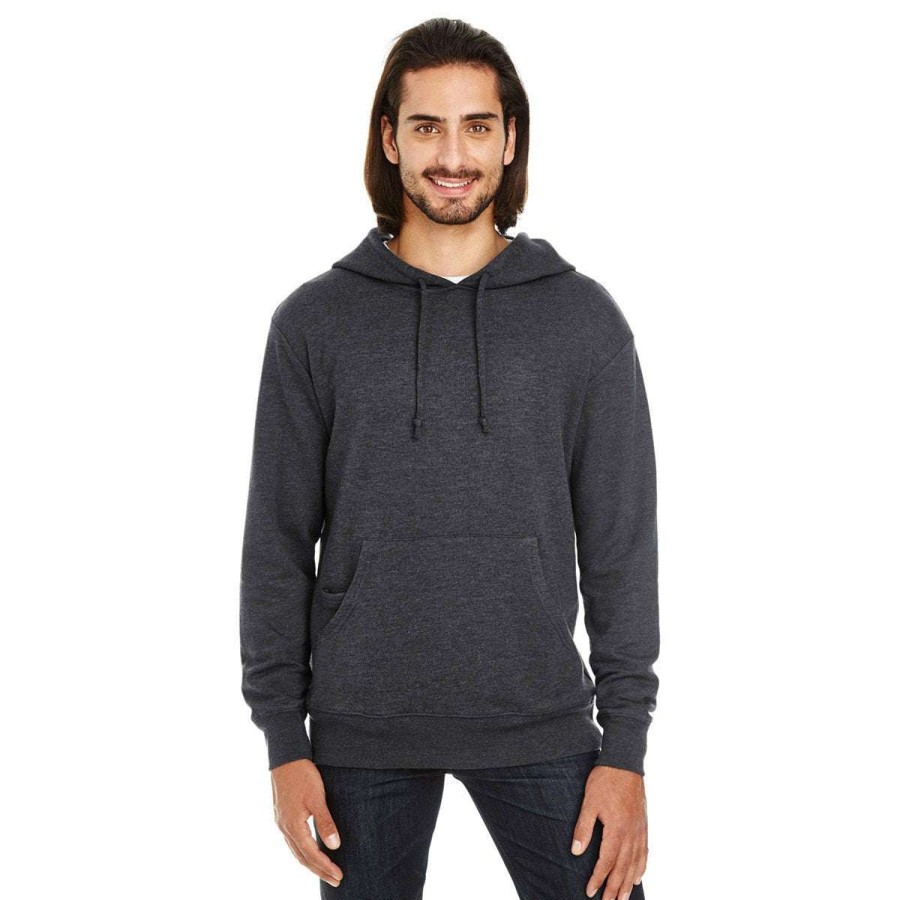 * Threadfast Uni Black Heather Triblend French Terry Hoodie | Sweatshirts