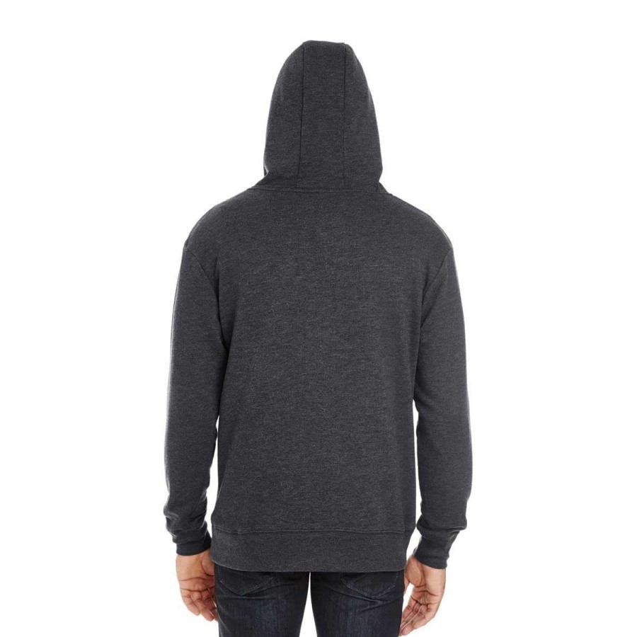 * Threadfast Uni Black Heather Triblend French Terry Hoodie | Sweatshirts