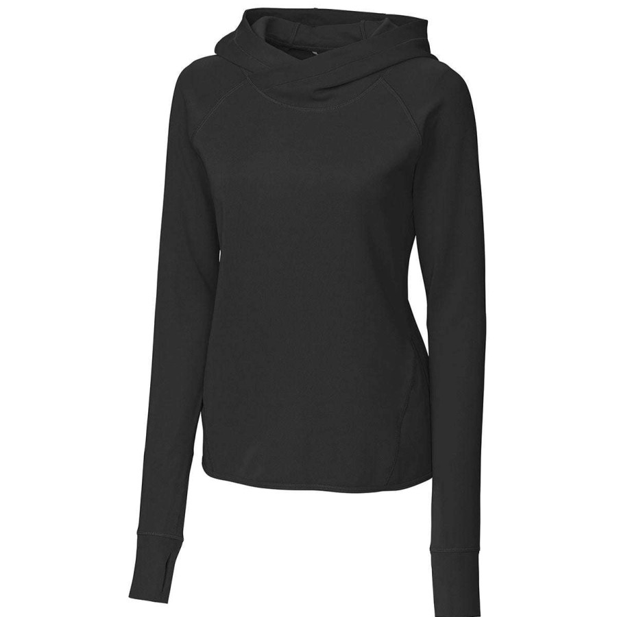 * Cutter & Buck Women'S Black Traverse Sweatshirt Hoodie | Sweatshirts