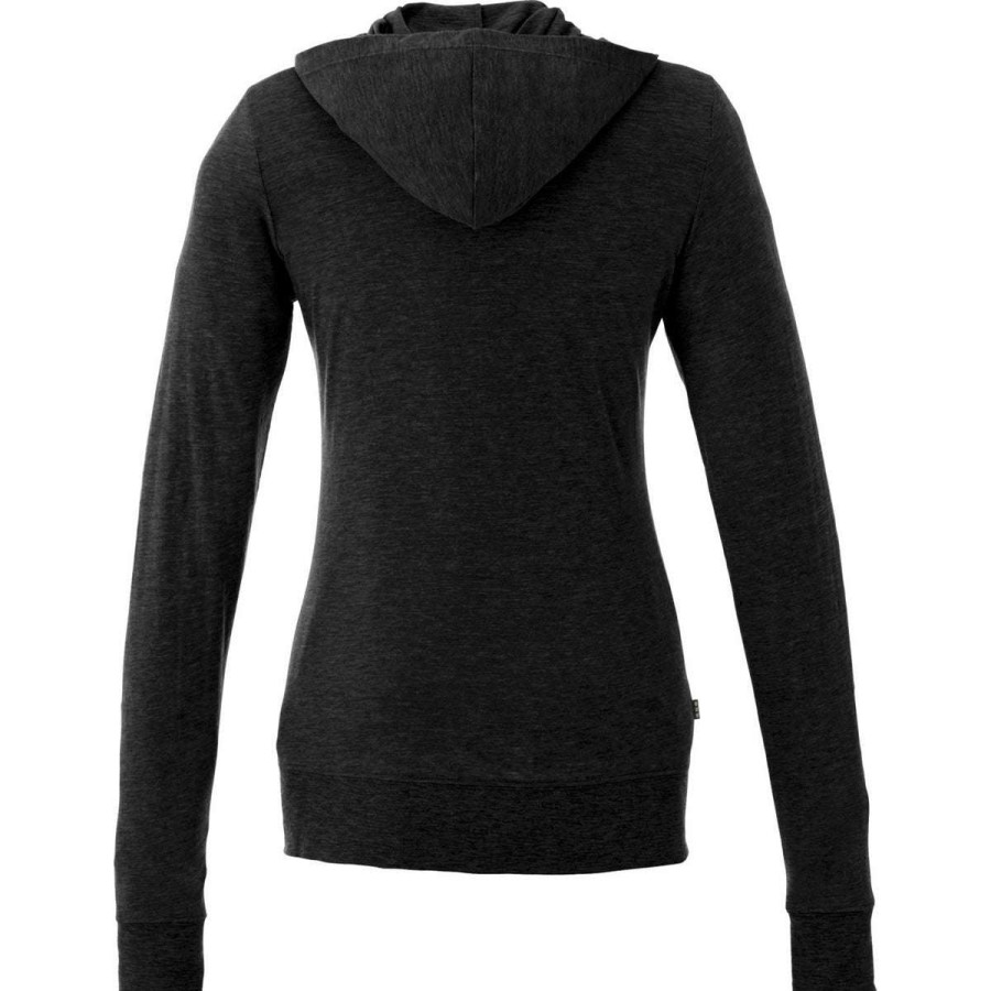 * Elevate Women'S Black Garner Knit Full Zip Hoodie | Full Zips