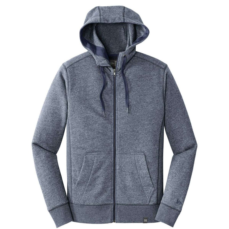 * New Era Men'S True Navy Twist French Terry Full-Zip Hoodie | Full Zips