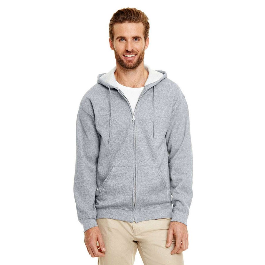 * Gildan Uni Graphite Heather Heavy Blend 50/50 Full Zip Hoodie | Full Zips