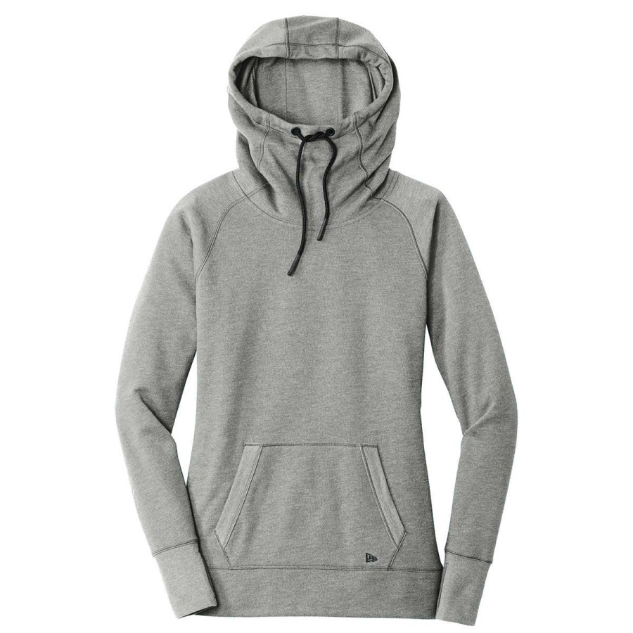 * New Era Women'S Shadow Grey Heather Tri-Blend Fleece Pullover Hoodie | Sweatshirts