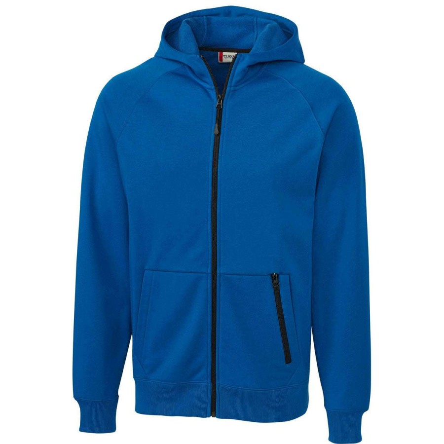 * Clique Men'S Deep Water Lund Fleece Zip Hoodie | Full Zips