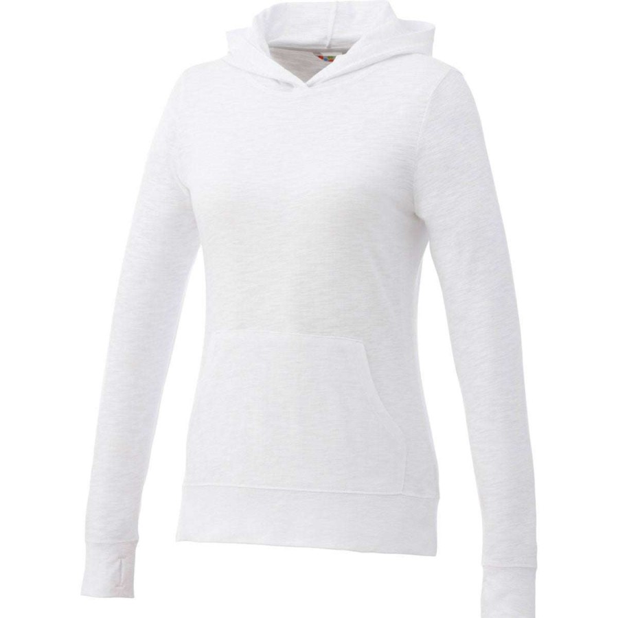 * Elevate Women'S White Howson Knit Hoodie | Sweatshirts