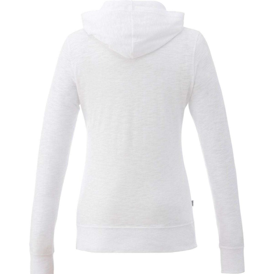 * Elevate Women'S White Howson Knit Hoodie | Sweatshirts