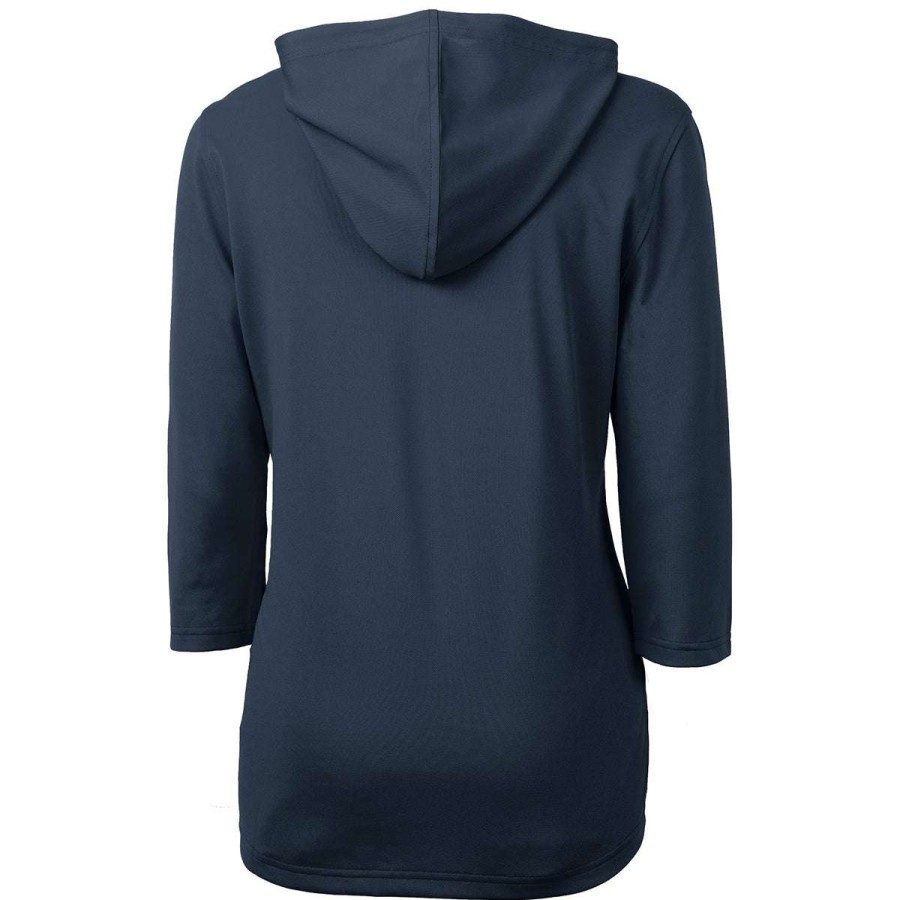 * Cutter & Buck Women'S Navy Blue Virtue Eco Pique Recycled Half Zip Pullover Hoodie | Quarter Zips