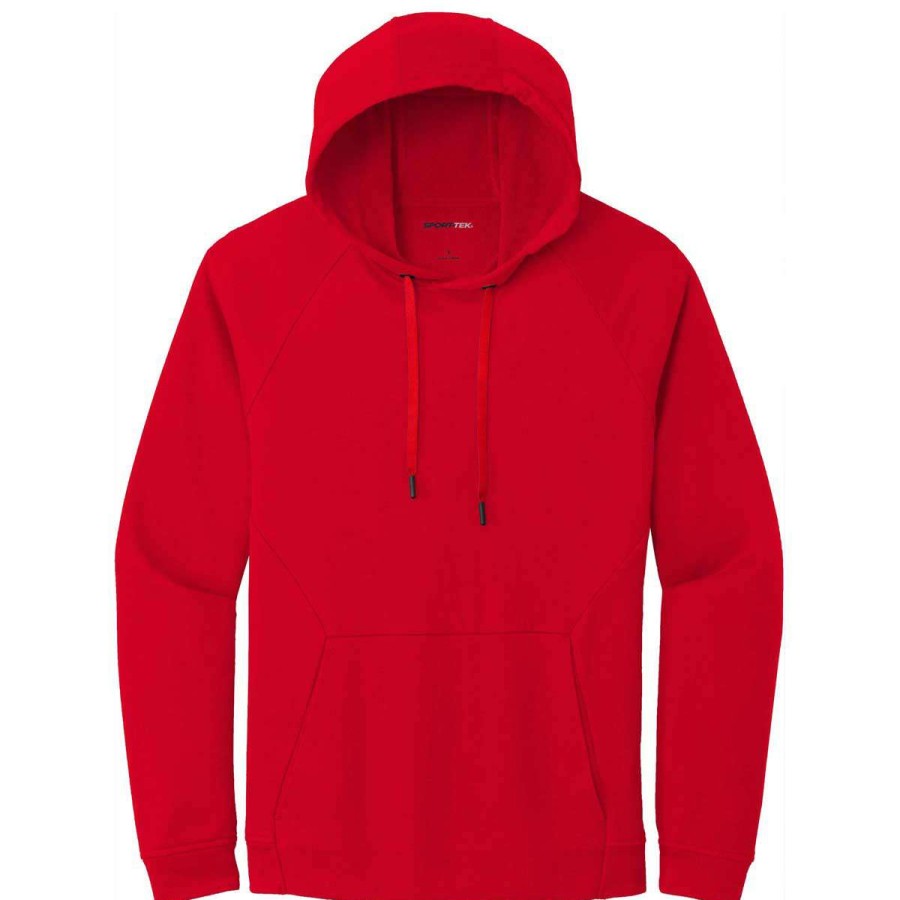 * Sport-Tek Men'S True Red Lightweight French Terry Pullover Hoodie | Sweatshirts