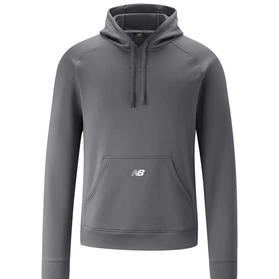 * New Balance Men'S Gunmetal Performance Tech Hoodie | Sweatshirts