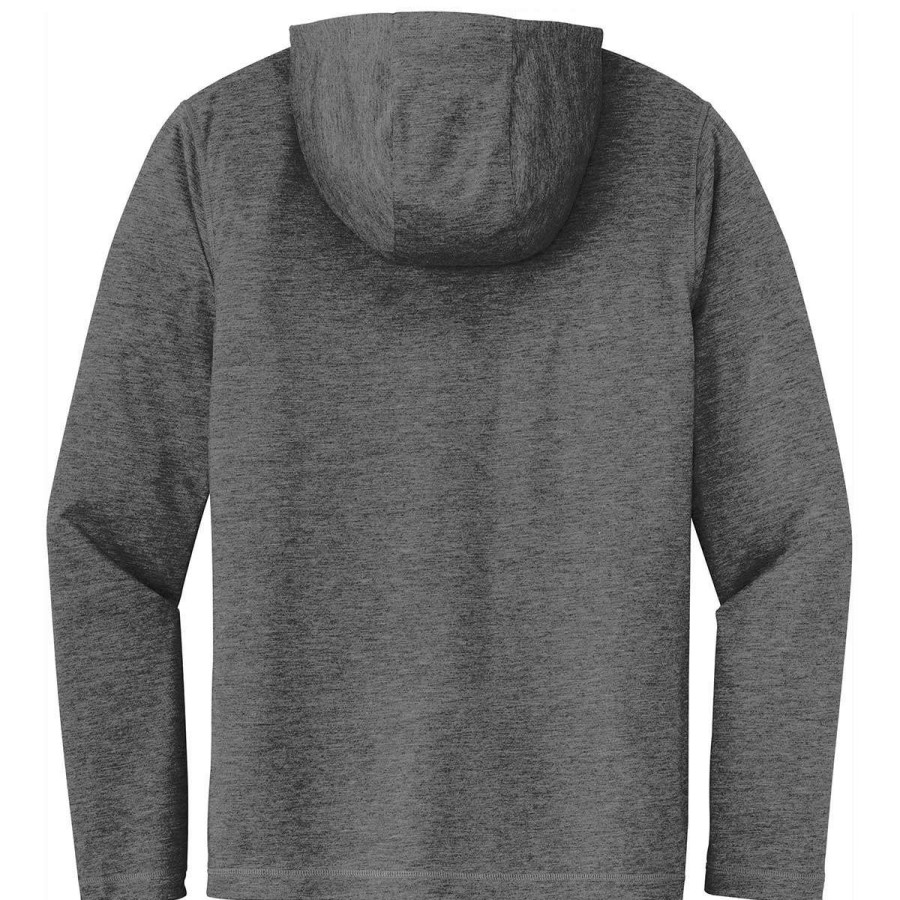 * Sport-Tek Men'S Dark Grey Heather Posicharge Tri-Blend Wicking Long Sleeve Hoodie | Sweatshirts