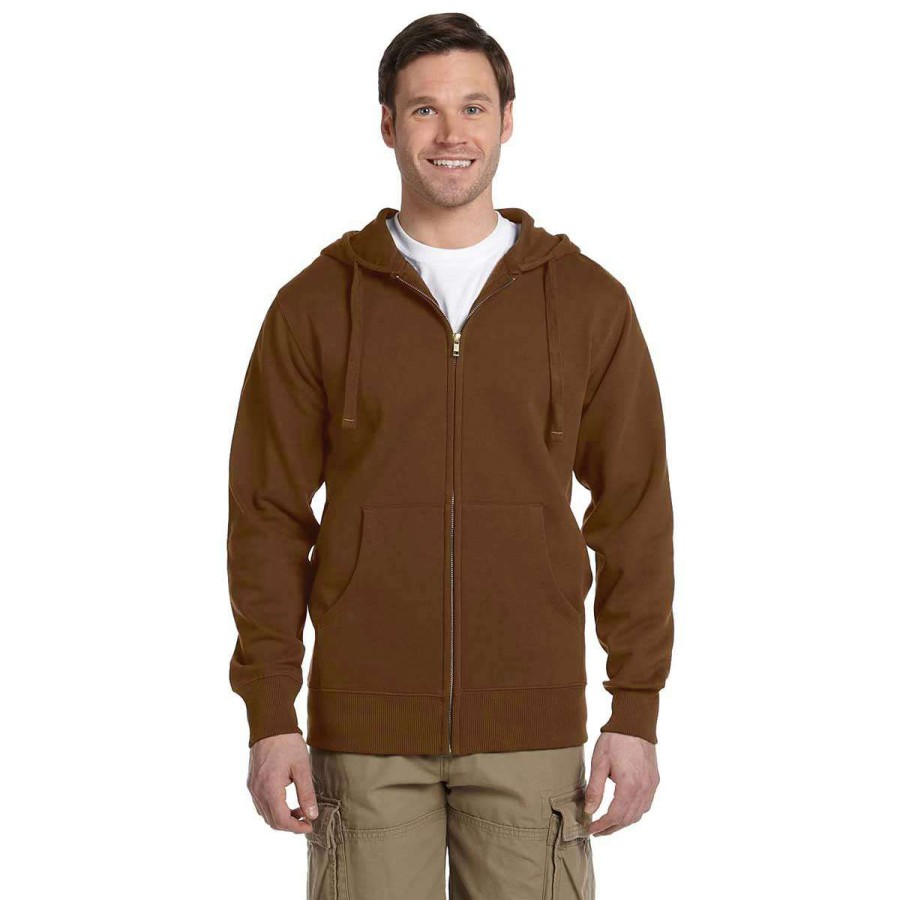 * Econscious Men'S Legacy Brown Organic/Recycled Full-Zip Hoodie | Full Zips