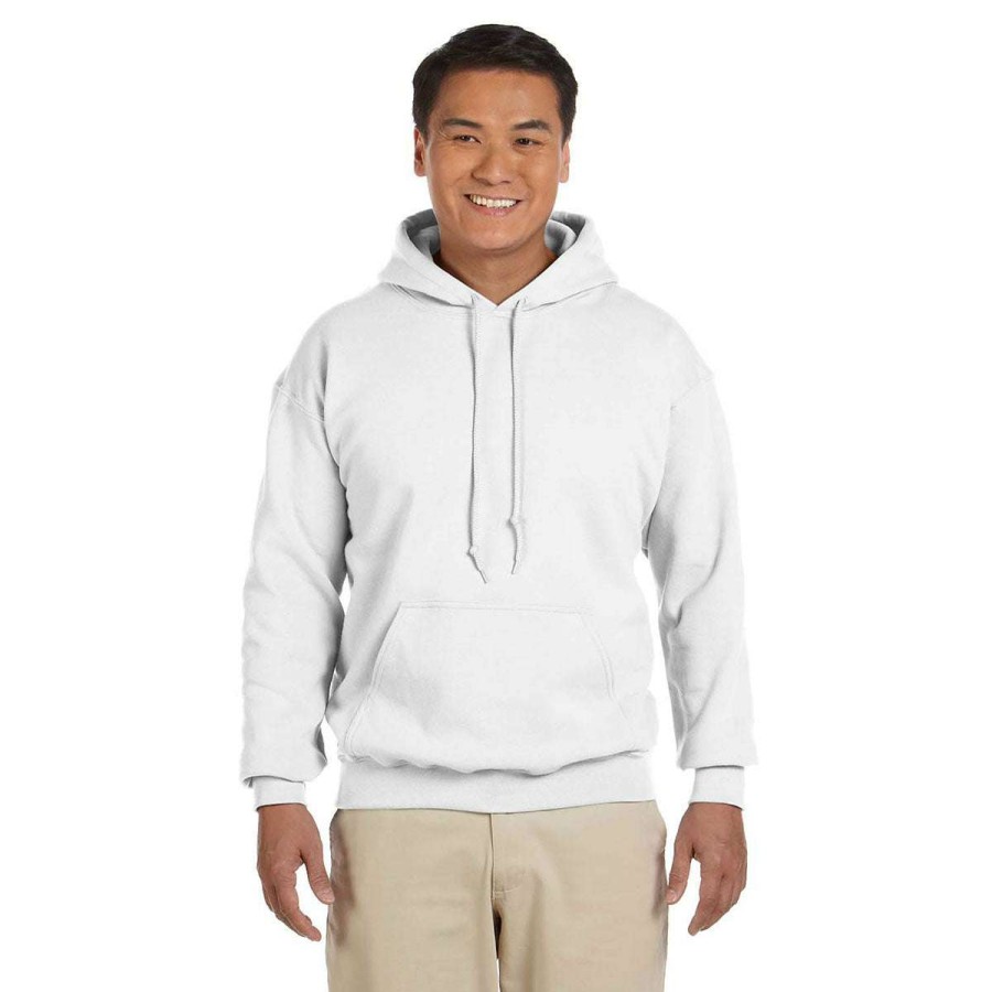 * Gildan Uni White Heavy Blend 50/50 Hoodie | Sweatshirts