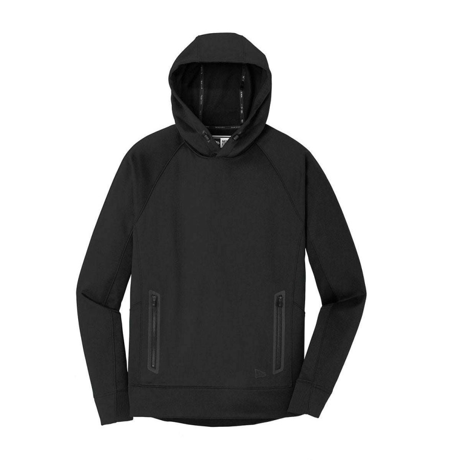 * New Era Men'S Black Venue Fleece Pullover Hoodie | Sweatshirts