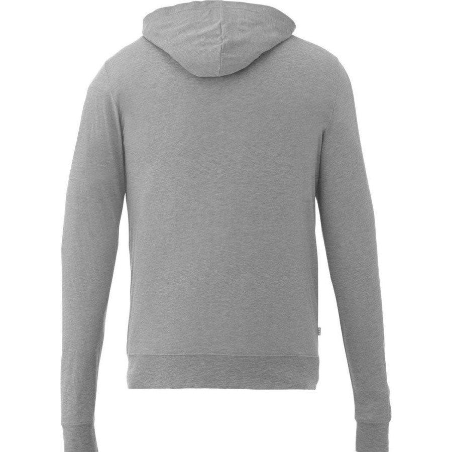 * Elevate Men'S Heather Grey Garner Knit Full Zip Hoodie | Full Zips