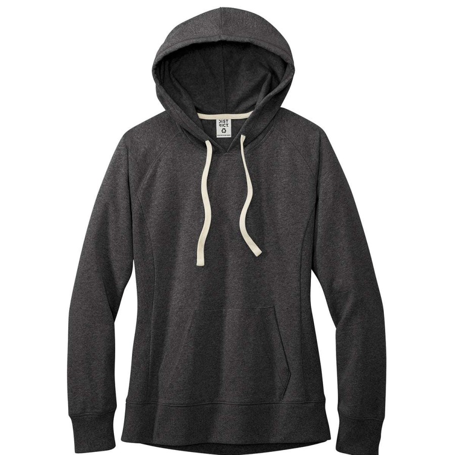 * District Women'S Charcoal Heather Re-Fleece Hoodie | Sweatshirts