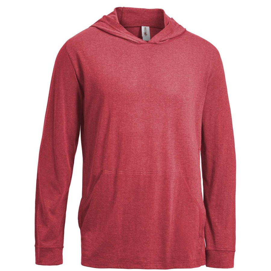 * Expert Men'S Dark Heather Red Soft Hoodie | Sweatshirts