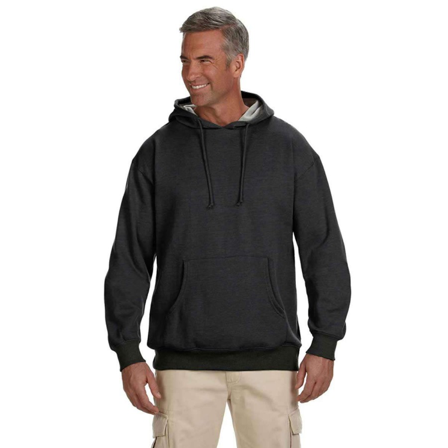 * Econscious Men'S Charcoal Adult Organic/Recycled Heathered Fleece Pullover Hoodie | Sweatshirts