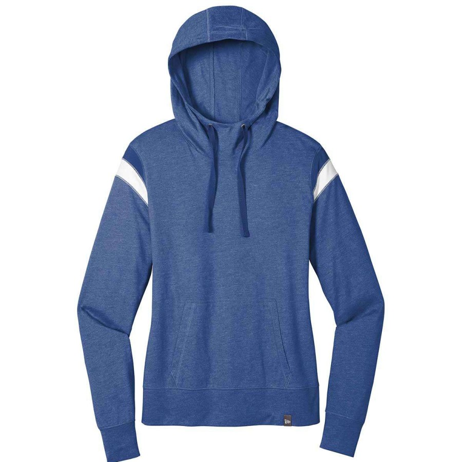 * New Era Women'S Royal Heather/Royal/White Heritage Blend Varsity Hoodie | Sweatshirts