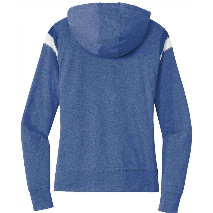 * New Era Women'S Royal Heather/Royal/White Heritage Blend Varsity Hoodie | Sweatshirts