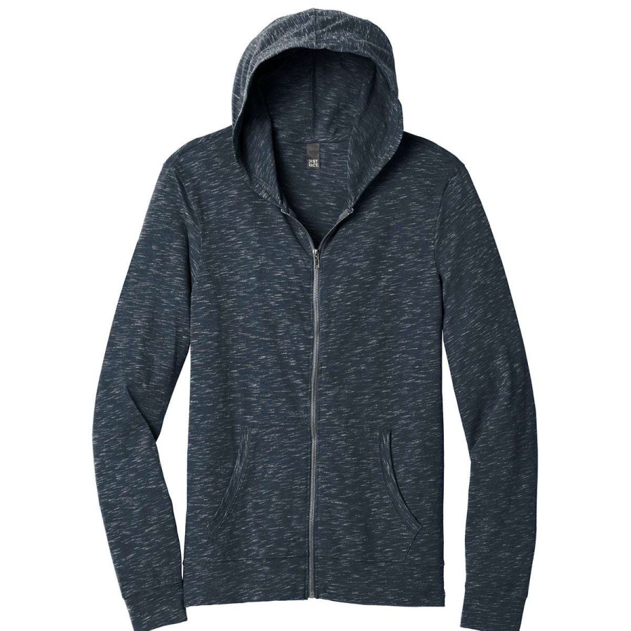 * District Men'S New Navy Medal Full-Zip Hoodie | Full Zips