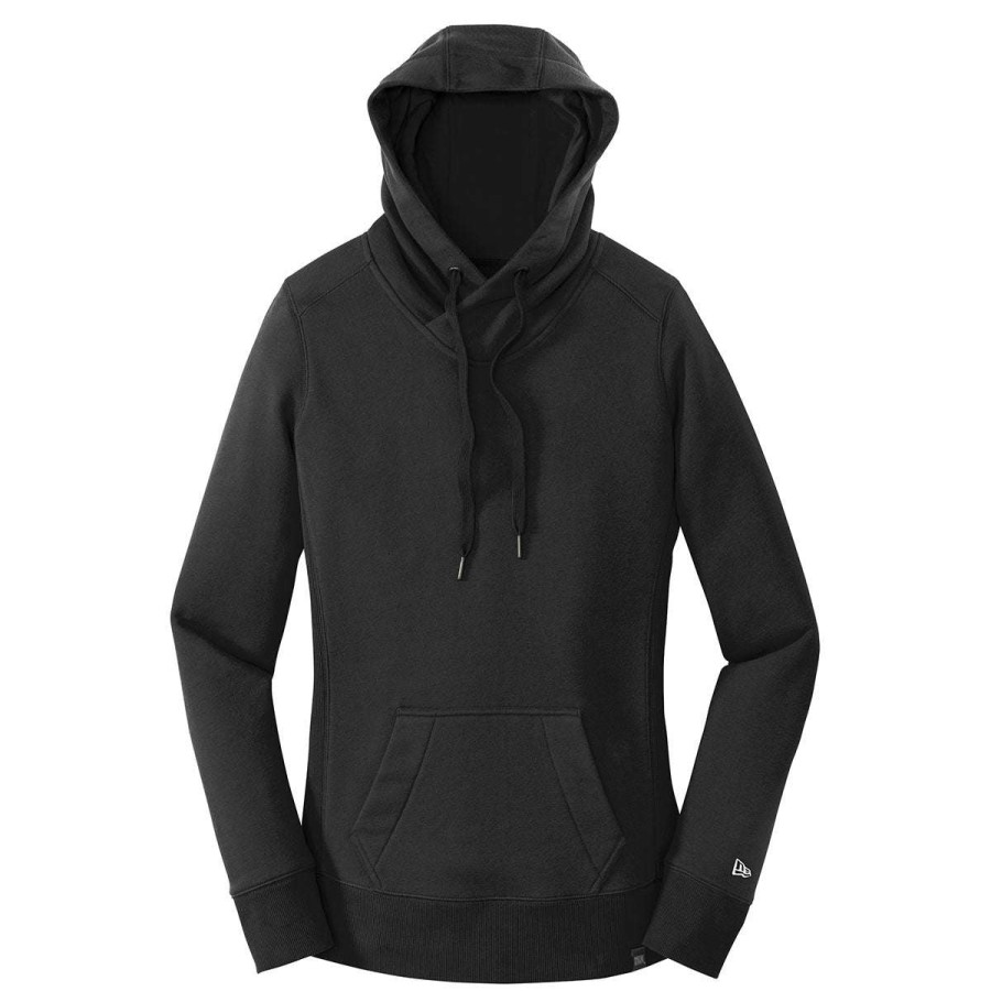 * New Era Women'S Black French Terry Pullover Hoodie | Sweatshirts