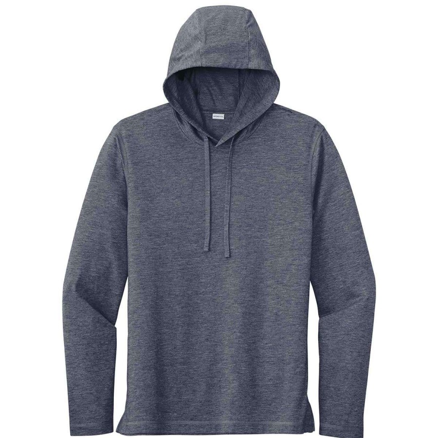 * Sport-Tek Men'S True Navy Heather Posicharge Tri-Blend Wicking Long Sleeve Hoodie | Sweatshirts