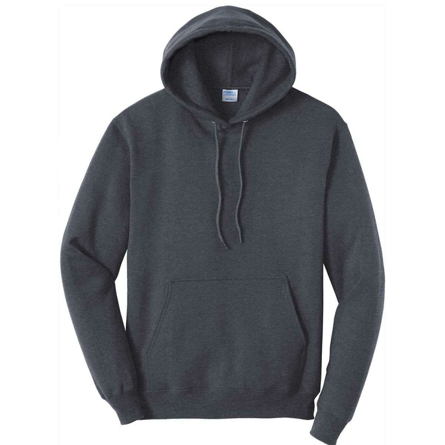 * Port & Company Men'S Heather Navy Tall Core Fleece Pullover Hoodie | Sweatshirts