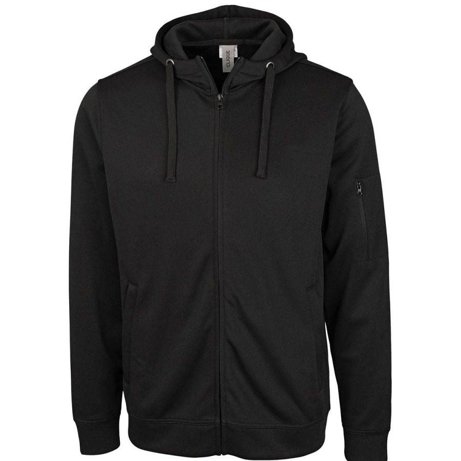 * Clique Men'S Black Lift Performance Full Zip Hoodie | Full Zips