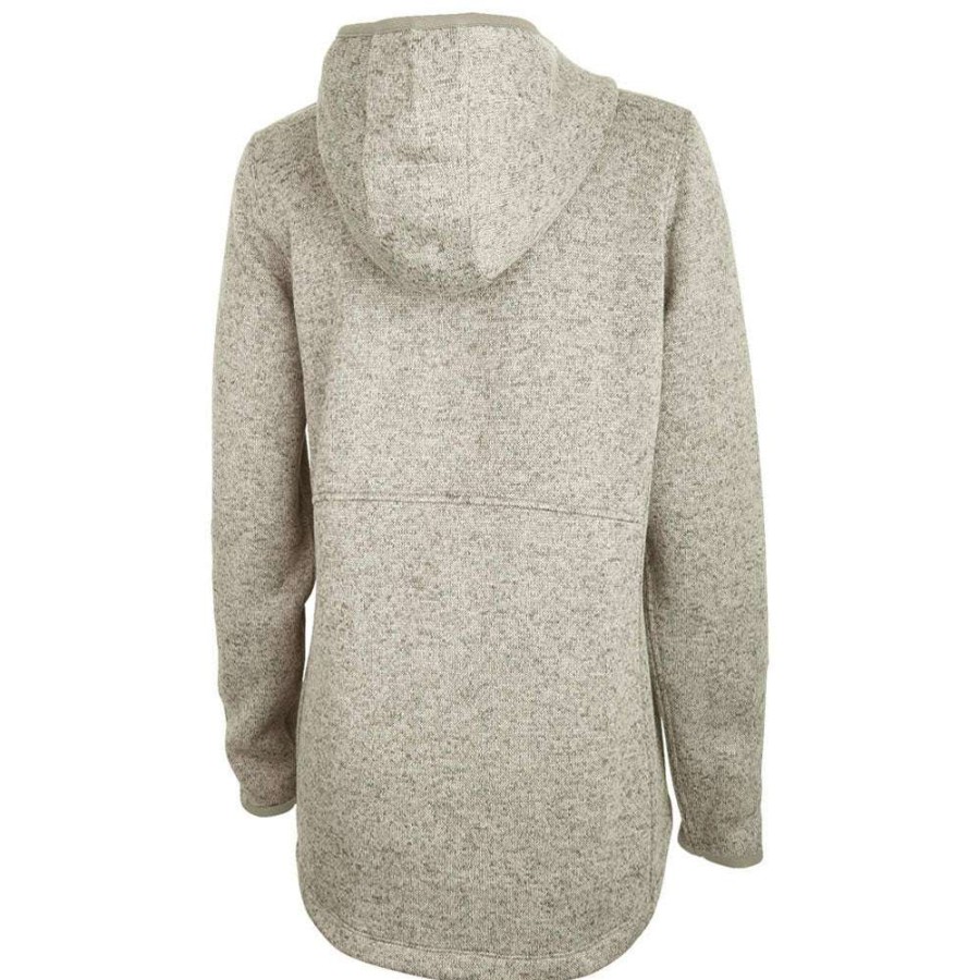 * Charles River Women'S Oatmeal Heathered Fleece Quarter Zip Hoodie | Quarter Zips