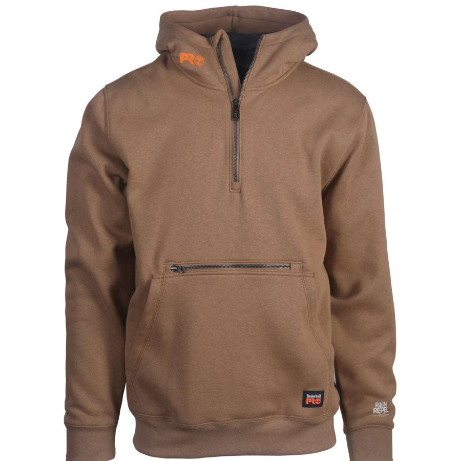 * Timberland Men'S Dark Wheat Pro Hood Honcho Hd Hoodie | Quarter Zips