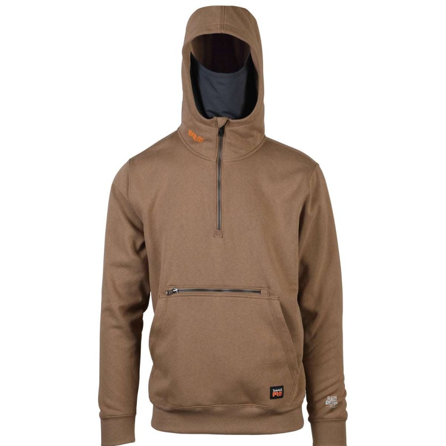 * Timberland Men'S Dark Wheat Pro Hood Honcho Hd Hoodie | Quarter Zips