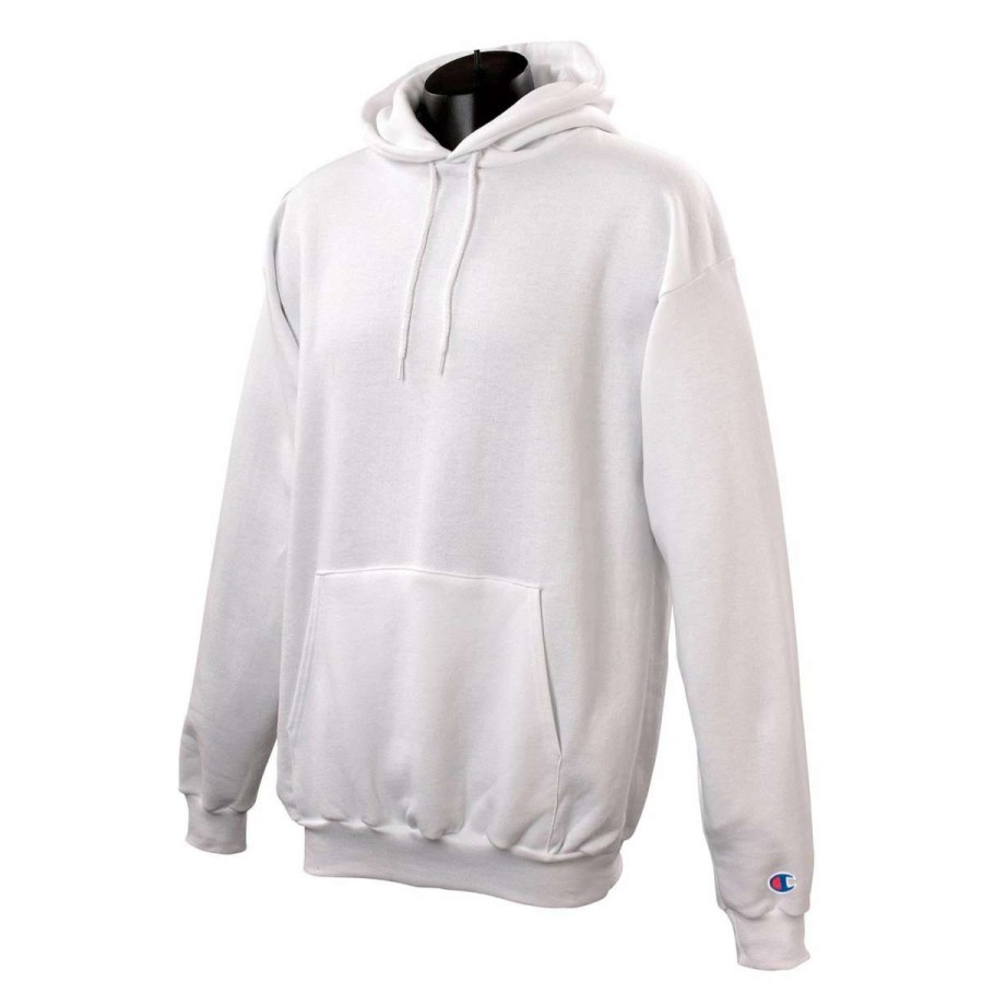 * Champion Men'S White Hoodie | Sweatshirts